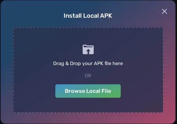 4. Browse and Upload Smart Play APK File Here